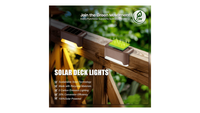 SOLPEX Solar Deck Lights Outdoor 16 Pack,Step Light Waterproof,Warm White thumbnail 4
