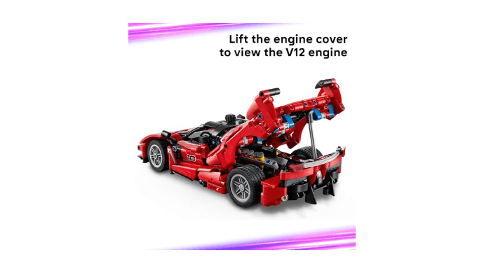 LEGO Technic Ferrari FXX K Toy Car - Building Toy for Girls & Boys, Ages 10+ - Cool Birthday Gift for Kids - Race Car Model for Play & Display - 42212 thumbnail 3