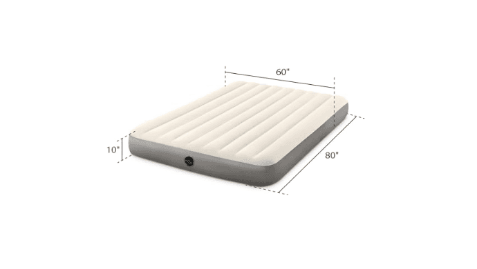Intex 64103E Dura-Beam Standard Single-High Air Mattress: Fiber-Tech - Queen Size - 10in Bed Height - 600lb Weight Capacity - Pump Sold Separately thumbnail 2