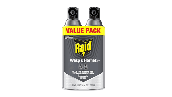 Raid Wasp & Hornet Killer Bug Spray, Kills Entire Nest, 14 oz, 2 Count thumbnail 1