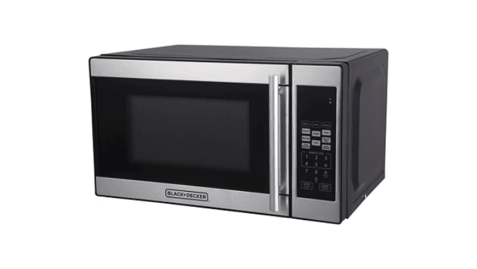 BLACK+DECKER 0.7 cu ft 700W Microwave Oven Black EM720CPN-P: Countertop, Small Dorm Microwave, Child Lock, 8 Programs thumbnail 1