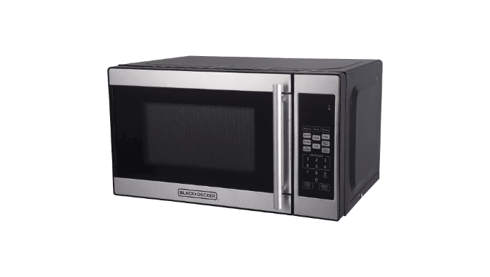 BLACK+DECKER 0.7 cu ft 700W Microwave Oven Black EM720CPN-P: Countertop, Small Dorm Microwave, Child Lock, 8 Programs thumbnail 4