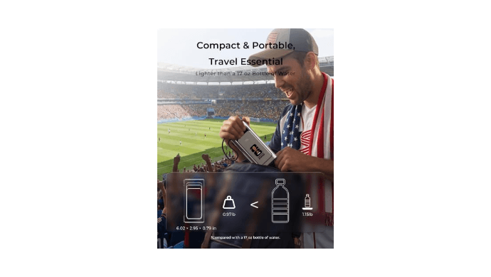 2026 FIFA Licensed 190W 20000mAh Power Bank for Laptop Portable Charger,3-Port USB-C Fast Charging Battery Pack with Built-in USB-C Cables for MacBook,Cell Phones,iPhone 17,iPad,Android,Samsung thumbnail 5