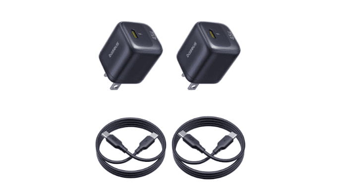 Baseus 45W USB C Charger Block, 2 Pack Super Fast Charger with USB-C Cable for iPhone 16/15 Series, iPad, Galaxy S24 Ultra and More Series thumbnail 1