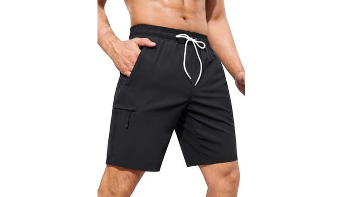 SILKWORLD Mens Swim Trunks with Compression Liner 9 Inch thumbnail 2