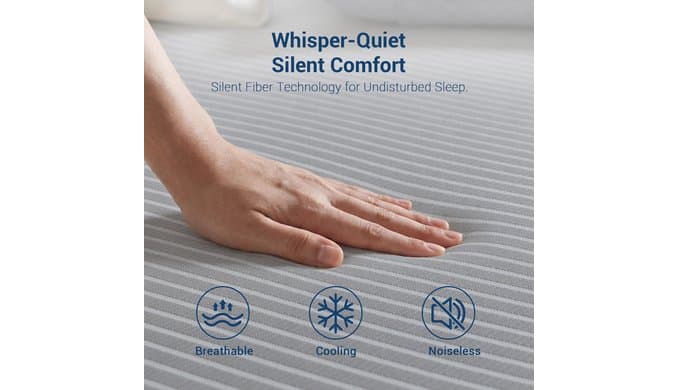500GSM Waterproof Cooling Mattress Protector Queen Size, Fits 6-18 Inch Deep Pocket, Soft Dirt-Proof Mattress Pad with Silent Technology, Breathable & Machine Washable Bed Cover, Light Gray thumbnail 5