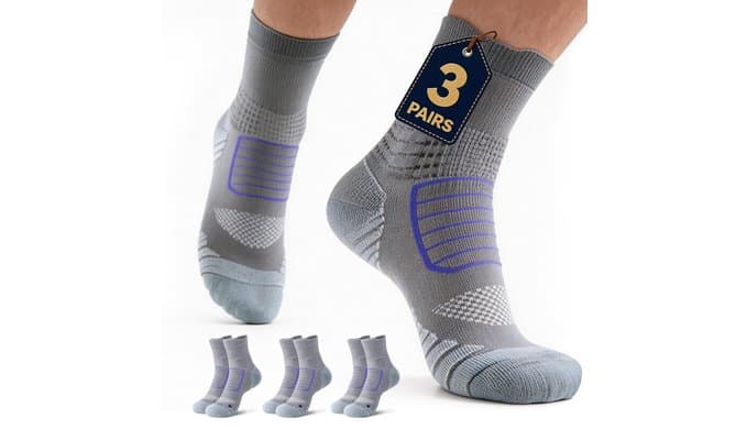 Ankle Compression Support Socks Men,15-20 mmhg,Size 10-13,3 Pairs thumbnail 1