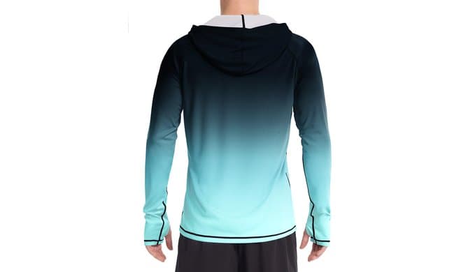 Men's UPF 50+ Sun Hoodie, Long Sleeve UV Protection Hooded Fishing Shirts, Lightweight Swim Surfing Rash Guard thumbnail 2
