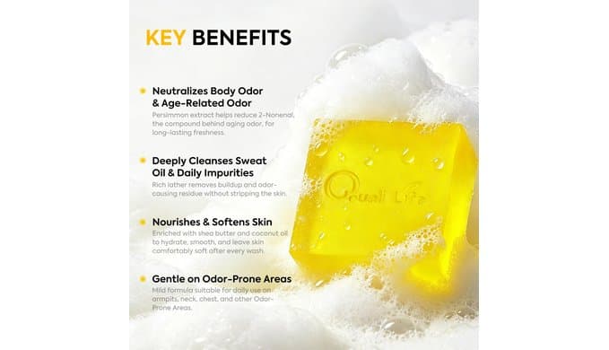3 PCS Persimmon Soap Bar with Lemon Scent thumbnail 2