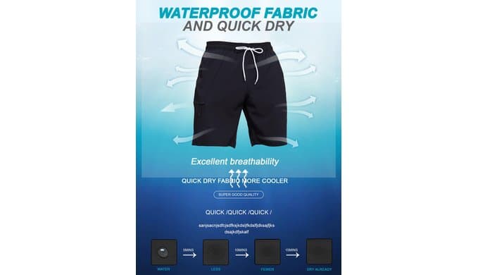 SILKWORLD Mens Swim Trunks with Compression Liner 9 Inch thumbnail 4