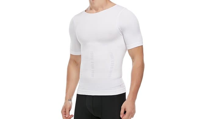 Men's Compression Shirt Undershirt Slimming Tank Top Workout Vest Abs Abdomen Slim Body Shaper thumbnail 1