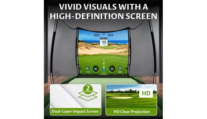 Bltend Golf Net, 11x8ft Spacious Golf Practice Hitting Net Indoor & Outdoor thumbnail 2
