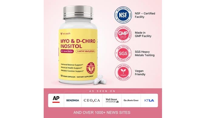 Myo-Inositol & D-Chiro Inositol 40:1 With Methylfolate, ALA & Chromium thumbnail 3
