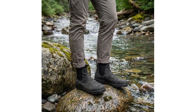 Men's Chelsea Boots Classic Casual Slip On Work Boots thumbnail 2
