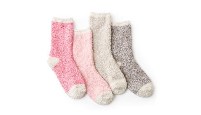 Snuggle Sac Warm Fuzzy Socks Christmas Socks for Women Super Soft Cozy Winter Slipper Socks Set Birthday Gifts For Her 4Pairs thumbnail 1