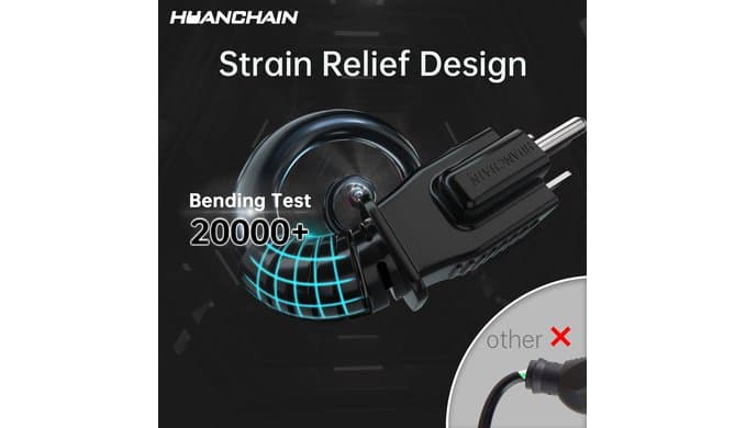 HUANCHAIN Indoor Outdoor Black Extension Cord 15 FT Waterproof 16/3 Gauge thumbnail 5