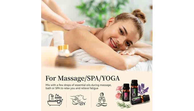 Essential Oils Set, 20 x 10ML Essential Oil Gift for Massage & Diffuser thumbnail 4