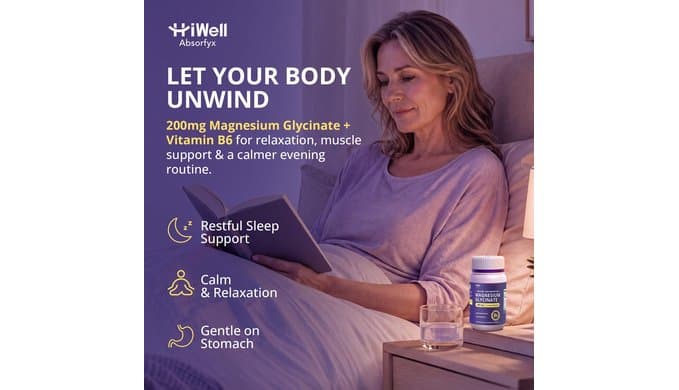 Magnesium Glycinate 200 mg with Vitamin B6, 2-Month Supply thumbnail 2
