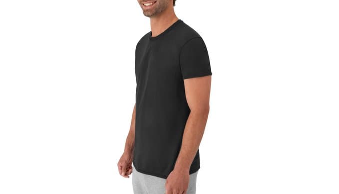 Hanes Men's Undershirt Packs, Stay-Tucked Soft Cotton Undershirts, Best Undershirts for Men, White/Black/Asstd Multipacks thumbnail 3