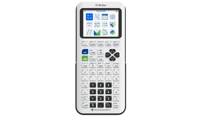 TI-84 Evo Graphing Calculator Texas Instruments, White thumbnail 1