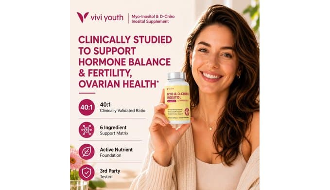 Myo-Inositol & D-Chiro Inositol 40:1 With Methylfolate, ALA & Chromium thumbnail 2