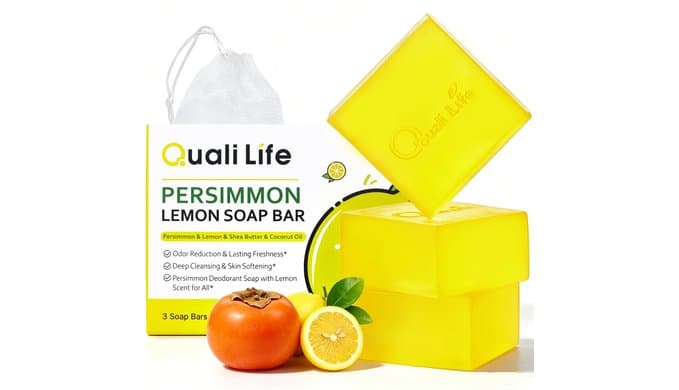 3 PCS Persimmon Soap Bar with Lemon Scent thumbnail 1