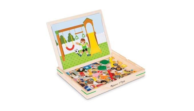 Melissa & Doug Wooden Magnetic Matching Picture Game with 119 Magnets and Scene Cards Magnetic Book Scenes for Kids Ages 3+ thumbnail 3
