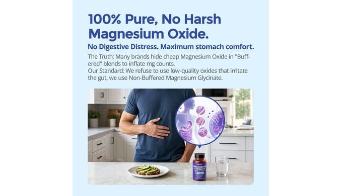 Magnesium Glycinate 200mg Chelated High Absorption 240 Capsules thumbnail 5