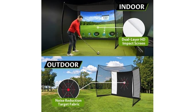 Bltend Golf Net, 11x8ft Spacious Golf Practice Hitting Net Indoor & Outdoor thumbnail 4