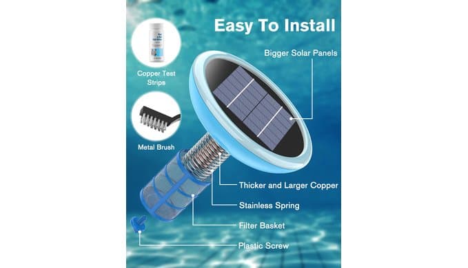 Solar Pool Device for Above Ground & Inground Pools up to 45,000 Gallons thumbnail 2