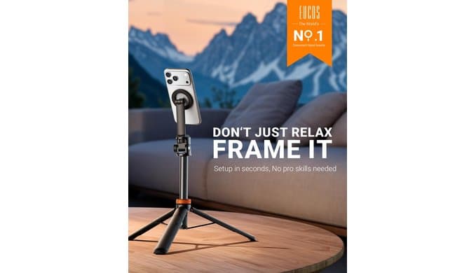 EUCOS 62" Magnetic Phone Tripod for iPhone, Selfie Stick Tripod with Remote thumbnail 4