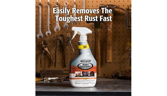 Rust-Oleum Rust Dissolver Trigger Spray Gel | Heavy-Duty Corrosion Remover for Metal Tools, Cars, Bikes, Grills, Bolts, Firearms & More | 32 oz thumbnail 3