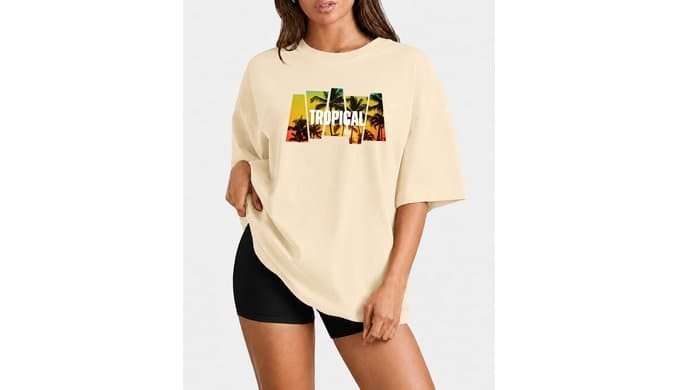 KUYIGO Men's Tropical Palm Tree Graphic T Shirt Casual Summer Tee thumbnail 5