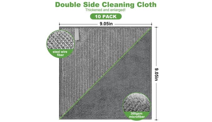 Non Scratch Wire Dishcloth, Metal Cleaning Cloths for Kitchen Dishes Rag thumbnail 2