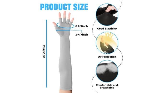 UV Protection Gloves - Non Slip Sunblock Gloves for Summer Outdoor Fishing & Driving thumbnail 3