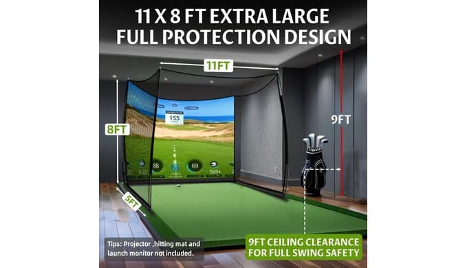 Bltend Golf Net, 11x8ft Spacious Golf Practice Hitting Net Indoor & Outdoor thumbnail 3