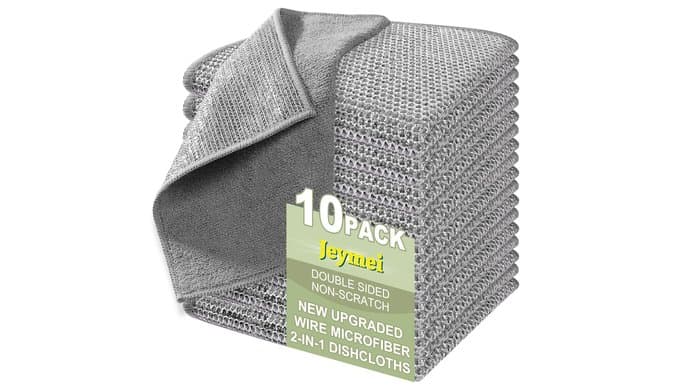 Non Scratch Wire Dishcloth, Metal Cleaning Cloths for Kitchen Dishes Rag thumbnail 1