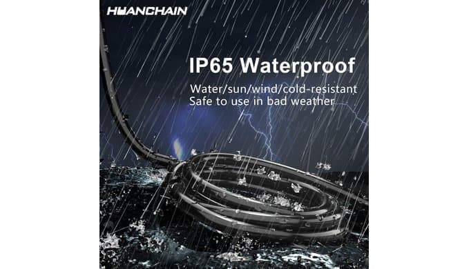 HUANCHAIN Indoor Outdoor Black Extension Cord 15 FT Waterproof 16/3 Gauge thumbnail 3