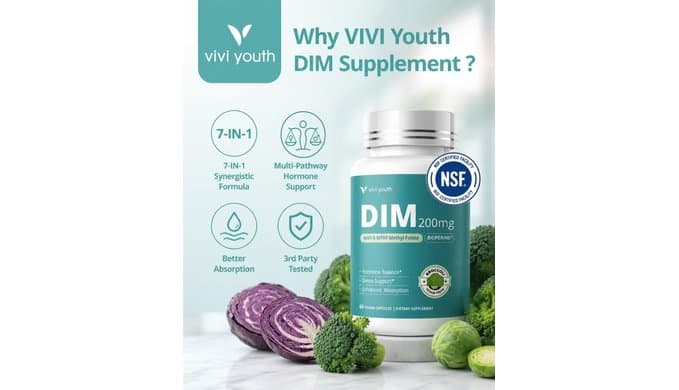 DIM Supplement 200 mg, 7-in-1 Complex with BioPerine®, Calcium D-Glucarate thumbnail 2