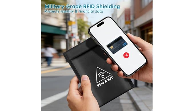 Faraday Bag for Phone,2 Pack, Military Grade Signal Blocker thumbnail 2