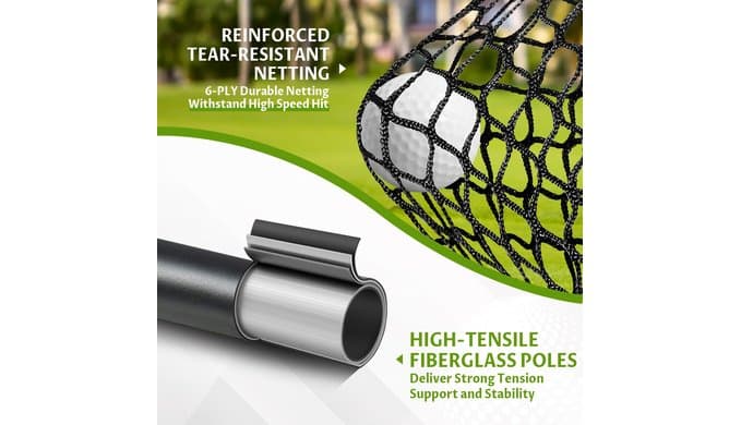 Bltend Golf Net, 11x8ft Spacious Golf Practice Hitting Net Indoor & Outdoor thumbnail 5