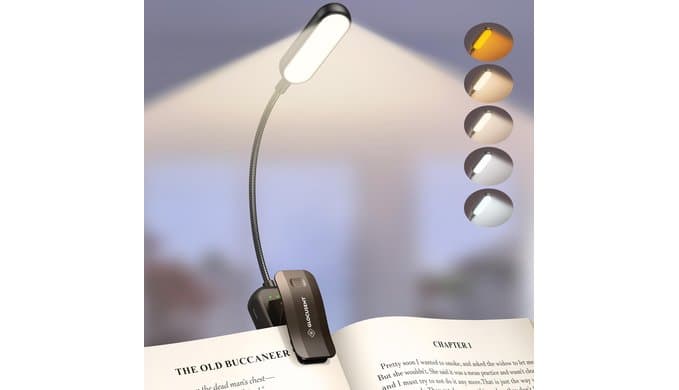 Glocusent 20 LED Reading Lights for Books in Bed, Eye Caring Reading Light thumbnail 1
