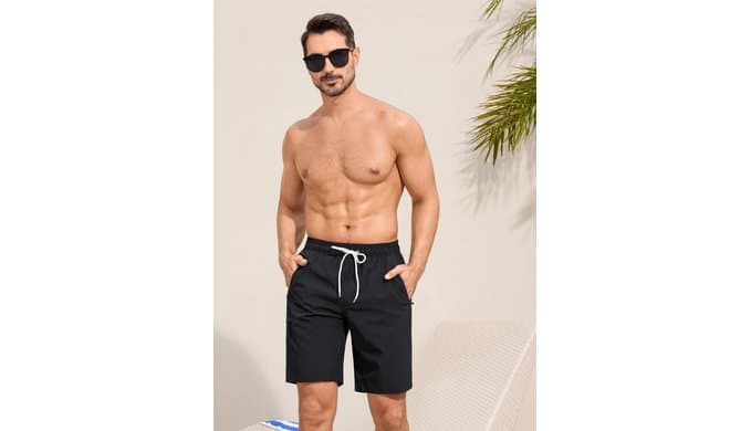 SILKWORLD Mens Swim Trunks with Compression Liner 9 Inch thumbnail 5
