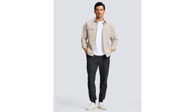 Soothfeel Mens Golf Joggers Slim Fit Casual Comfy Dress Pants with Pockets thumbnail 3