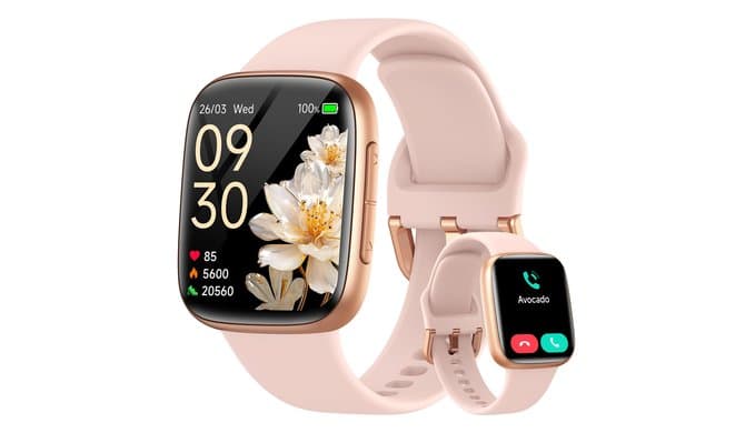 Gydom Smart Watch for Men/Women, 1.85" AMOLED Screen Fitness Tracker thumbnail 1