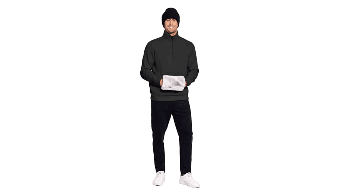 PINSPARK Men's Quarter Zip Pullover Sweatshirt Mock Neck Fleece Cotton thumbnail 6