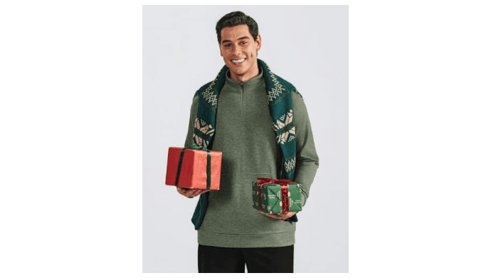 PINSPARK Quarter Zip Pullover Men Lightweight Long Sleeve Casual Sweatshirt thumbnail 6