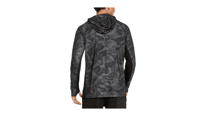 COOrun Men's Hooded Fishing Shirts UPF 50+ Long Sleeve Hoodie with Mask Lightweight Rash Guard for Men Camo SPF UV Sun Shirt thumbnail 2