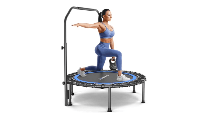ANCHEER Fitness Trampoline,40"/48" Bungee Rebounder with Adjustable Handle thumbnail 1