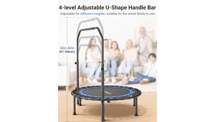 ANCHEER Fitness Trampoline,40"/48" Bungee Rebounder with Adjustable Handle thumbnail 6